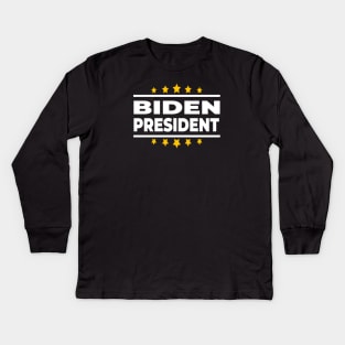 Biden for president 2020 Kids Long Sleeve T-Shirt